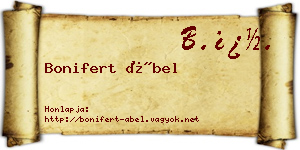 Bonifert Ábel névjegykártya